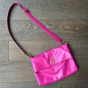 Dena Foldover Messenger Magenta